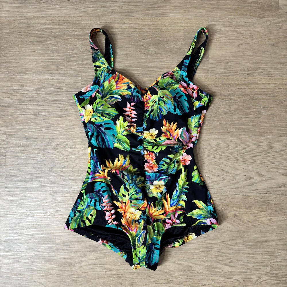 Maxine of Hollywood Women's Floral One-Piece Swimsuit‎